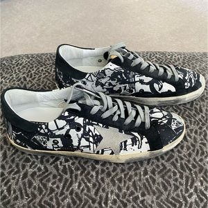 Golden Goose Black and White Sneakers